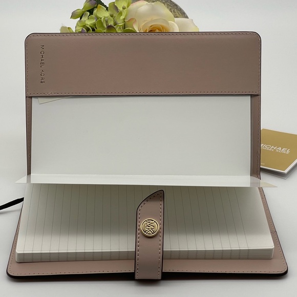 Michael Kors Medium Studded Pebbled Leather Notebook - Picture 7 of 16